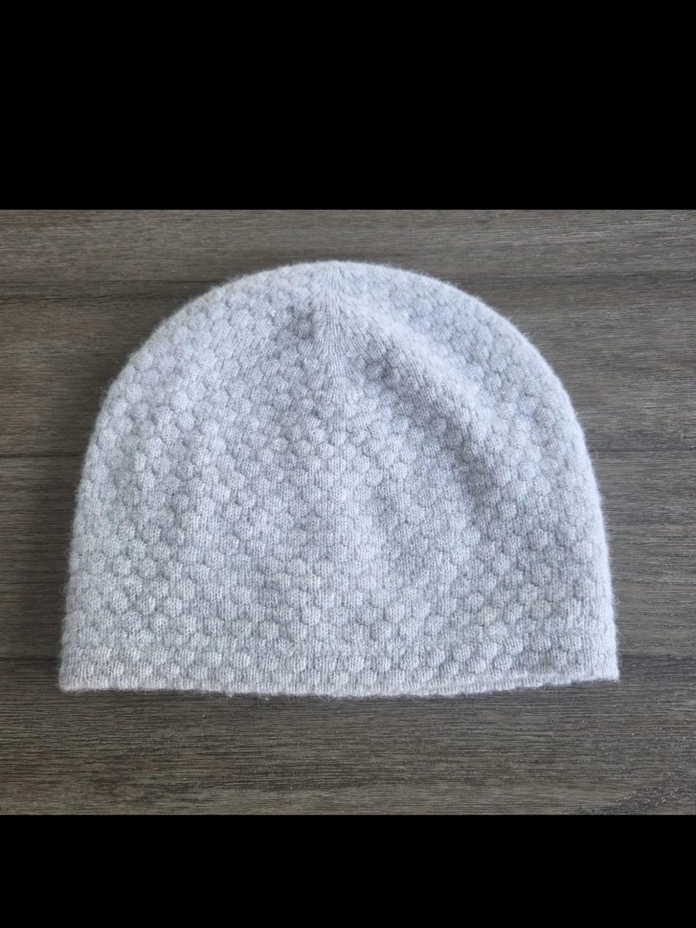 The Cashmere Project Gray Textured Beanie Lined Adult Womens One Size